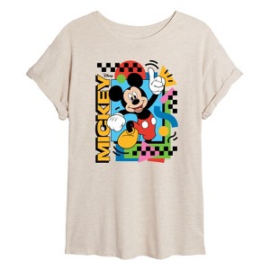 Women's - Disney - Mickey 90s Nostalgia Oversized Graphic T-Shirt - 1 of 4