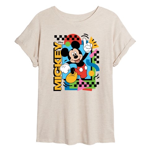 Women's - Disney - Mickey 90s Nostalgia Oversized Graphic T-Shirt - image 1 of 4