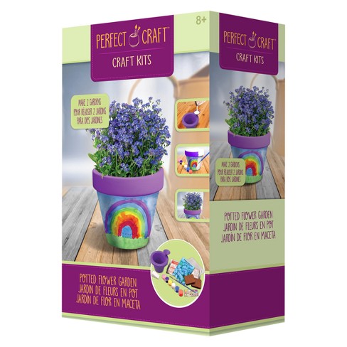 4 Set Paint & Plant Ceramic Flower Gardening Kit - Crafts for