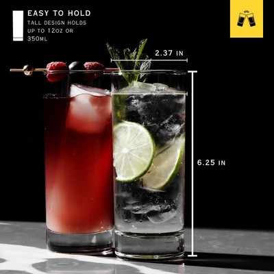 LEMONSODA - Tom Collins Highball Drinking Glasses Set of 6 - 12oz - Thumbnail 5