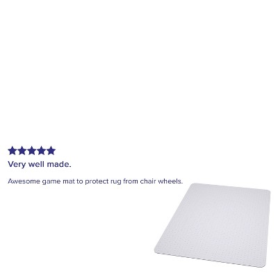 Clear Vinyl 36'' x 48'' Carpet Chair Mat with Gripper Back