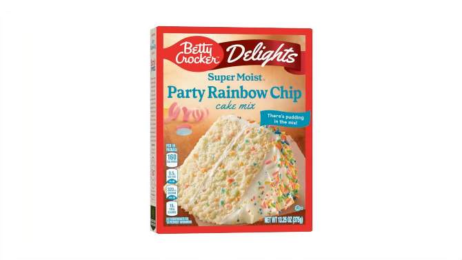 Betty Crocker Delights Rainbow Chip Super Moist Cake Mix - 13.25oz, 2 of 10, play video