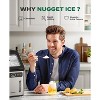 Nugget Ice Makers Countertop -44lbs per Day Ice Machine with Self-Cleaning, Timer Pebble with Soft Chewable Ice, One-Click Operation, Stainless Steel - 4 of 4
