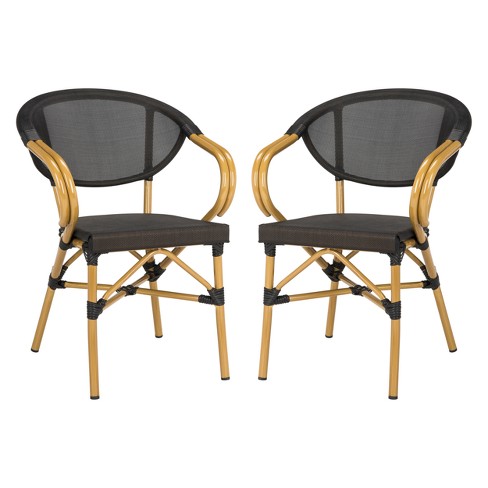 Burke Stacking Arm Chair Black Safavieh Target