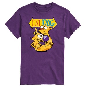 Men's - Nickelodeon - Cat Dog Sign Short Sleeve Graphic T-Shirt - 1 of 4
