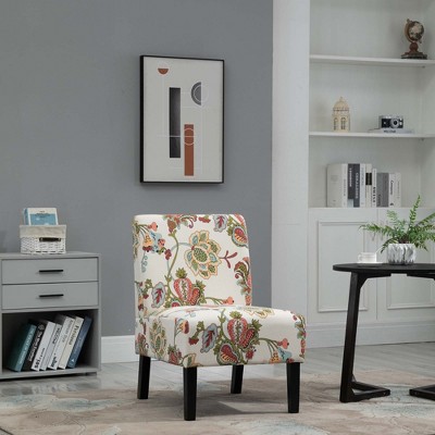 HomCom Linen Fabric Slipper Chair