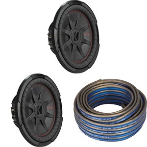 Kicker (2) 48CWRT122 CompRT 12" Subwoofer, DVC, 2-ohm - Includes Speaker Wire - 1 of 4