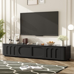 TV Cabinet,TV Stand With 2 Cabinets And 2 Drawers For 75 Inch TV,Modern Media Console,TV Cabinet Console For Living Room-Cuddlewood - 1 of 4
