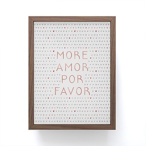 Orara Studio More Amor Quote Rose Gold Framed Mini Art Print 4" (H) x 3" (W) x 1" (D) - Society6 - 1 of 3