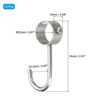 Unique Bargains Stainless Steel Anti-Rust Adjustable Closet Pipe Rod Hooks 12 Pcs - 2 of 3