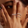 Stackable Gold Rings for Women Non Tarnish Dainty 14K Gold Plated Thin Rings Cubic Zirconia Thumb Ring Set Promise Wedding Bands Engagement Rings - 2 of 4