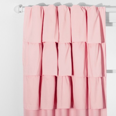 pink curtains