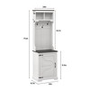 Narrow Coat Rack with Shoe Storage, Hall Tree with Adjustable Shelves - 2 of 4