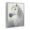 Stupell Industries Spirit Horse with Flowers Framed Giclee Art, Gray, 16" x 20" - 2 of 4