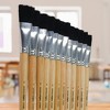 School Smart Black Bristle Paint Brushes, Long Handle, 1 Inch, Set of 12 - 4 of 4