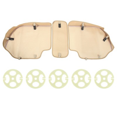 X-Autohaux Universal Breathable Leatherette Automotive Seat Pads Beige 1 Pc