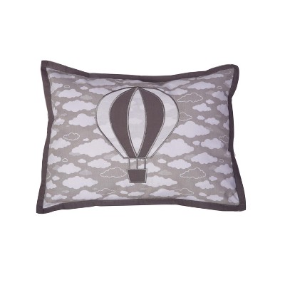 Bacati - Clouds in the City Mint//Grey Throw Pillow