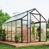 Large Aluminum Greenhouses for Outdoors, Heavy Duty Polycarbonate Greenhouse with Roof Vent, Walk-In Green Houses for Winter Garden, Backyard - 4 of 4