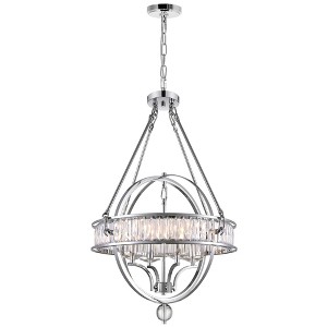 CWI Lighting Arkansas 4 Light Chandelier With Chrome Finish - 1 of 4