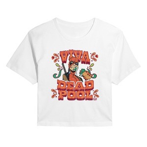 Women's - Marvel - Viva Deadpool Cropped Graphic T-Shirt - 1 of 4