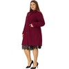 INSPIRE CHIC Women's Winter Collared Flap Pocket Single Breasted Back Split Buttoned Long Overcoats - 3 of 4