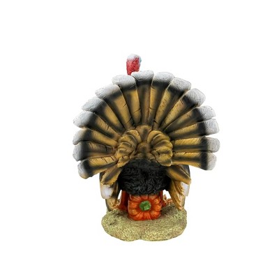 Hand-Painted Resin North American Turkey Statue