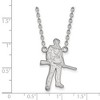 Black Bow Jewelry 10k White Gold West Virginia Mountaineers NCAA Necklace 18 Inch - 2 of 4