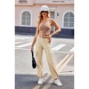Clearlove Women Casual Straight Pants High Waist Cargo Trousers with Pocket - 4 of 4