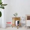 Slickblue 360° Rotating Pine Wood Bookshelf, Round 1/3/4 Tier Freestanding Shelf for Books, Toys, and Decor - 3 of 4
