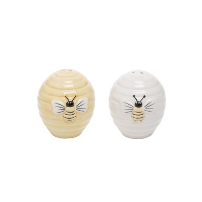 Transpac Everyday Beehive Dolomite Salt and Pepper Shakers Collectables Multicolor 2.55 in. Set of 2