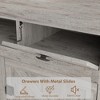 Farmhouse TV Stand for 80 Inch TVs, Long Entertainment Center with 4 Storage Drawers - 4 of 4