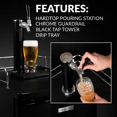 HomeCraft 4.9 Cu. Ft. Black Stainless Steel Kegorator Draft Dispenser