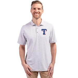 Texas Rangers Cutter & Buck Virtue Eco Pique Botanical Print Recycled Mens Polo - 1 of 1