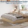 Full-Size Wooden Platform Bed Frame for Two, Backless Wooden Bed Frame, Slat Support, No Box Spring Needed, Easy to Assemble - 3 of 4