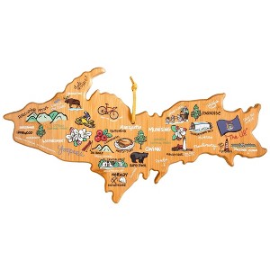 Totally Bamboo Michigan Fish Kiss Cutting Board: Lightweight Bamboo, Multicolored, 17" x 8.75", Hand Wash, 1-Year Warranty - 1 of 4