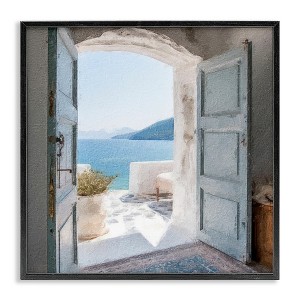 Stupell Industries Coastal Greek Villa Framed Giclee Art - 1 of 4
