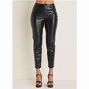 VENUS Womens Faux Leather Straight Pants - 3 of 4