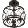 Quoizel Lighting Dury 3 - Light Semi-Flush Mount in  Palladian Bronze - 3 of 4