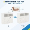 Baby Dresser with Changing Table Top, Wooden Diaper Changing Station with 3 Drawers, Cabinet,Changing Table Dresser for Nursery, Bedroom - 4 of 4
