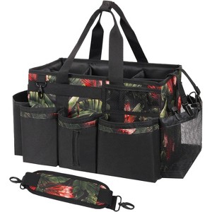 Wearable Cleaning Caddy Organizer with Handle & Shoulder Straps, Tool Bag with 4 Foldable Dividers for Under Sink & Car Cleaning - 1 of 4