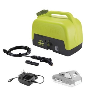 Sun Joe 24V IONMAX Cordless Portable Sink/Shower Spray Washer Kit, with 2.0Ah Battery + Charger, and Adjustable Nozzle, 5 Gallon Capacity - 1 of 4