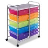 Tangkula Rolling 15-Drawer Organizer Cart,Rolling cart/W Wheels - 3 of 4