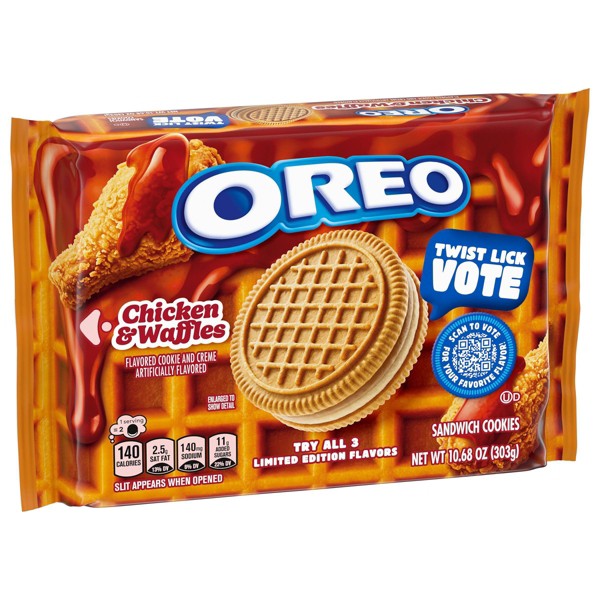 Oreo Galletas Sándwich de Edición Limitada Pollo y Waffles - 10.68oz 2