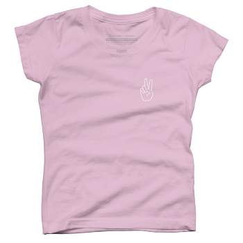 Girl's Design By Humans peace By desiredesign T-Shirt - Pink - X Small