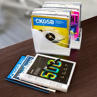 Sorbus Clear Acrylic Desk Organizer and Magazine Holder