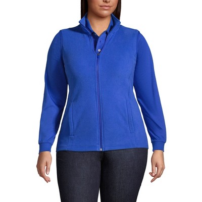 Lands' End School Uniform Women's Plus Size Thermacheck 100 Fleece Vest ...