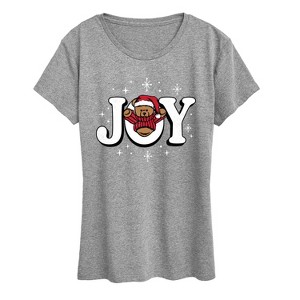 Women's - Instant Message - Joy Teddy Bear Short Sleeve Graphic T-Shirt - 1 of 4