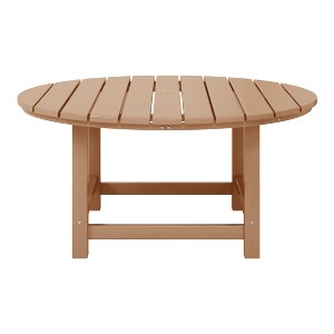WestinTrends Malibu Low Outdoor HDPE Round Patio Coffee Table - 1 of 4