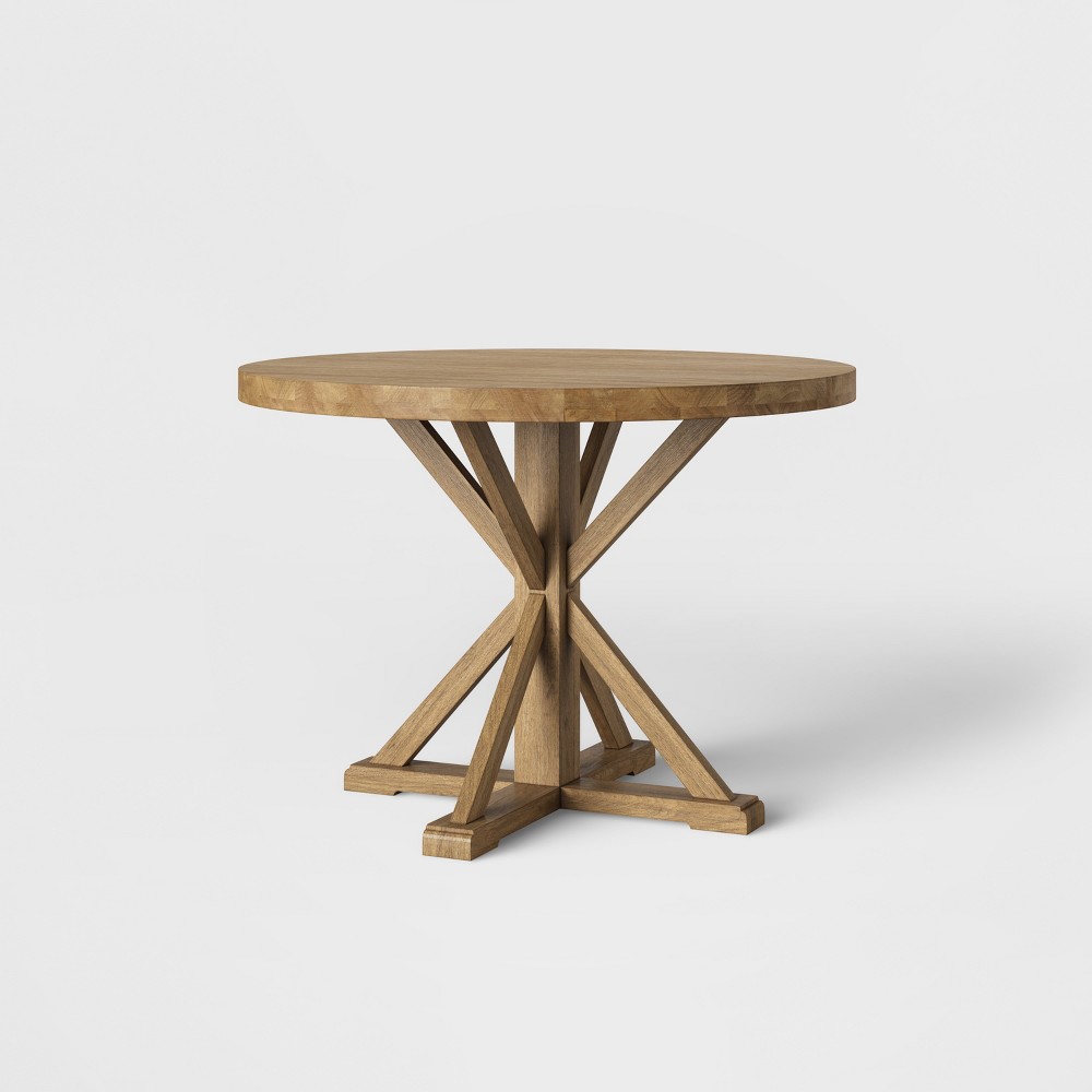 Photos - Garden & Outdoor Decoration 42" Litchfield Round Dining Table Light Brown - Threshold™