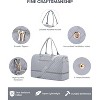 Travel Duffle Bag with Shoe Compartment, 3Pcs Set for Women, Weekender Overnight, Gym, and Hospital Bag with Toiletry - 4 of 4